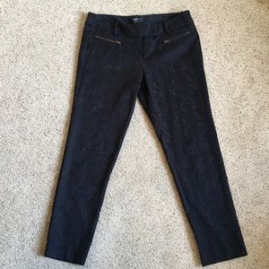 Mossimo Black Brocade Cropped Pants